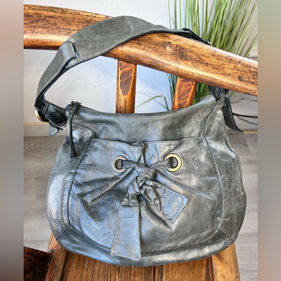 Coccinelle Womens Green Leather Shoulder Handbag.Made In Italy. Vintage.Medium - Picture 1 of 10